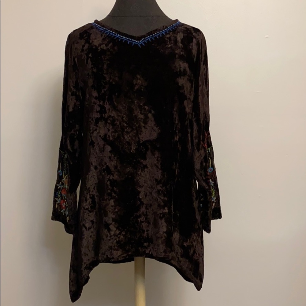 A&A Brown Velvet Tunic